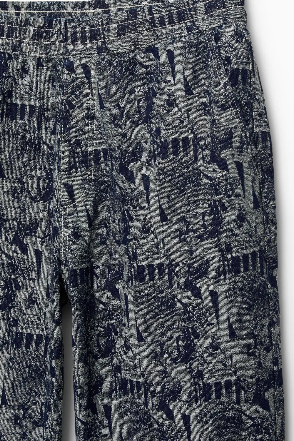 Baggy jacquard jeans
