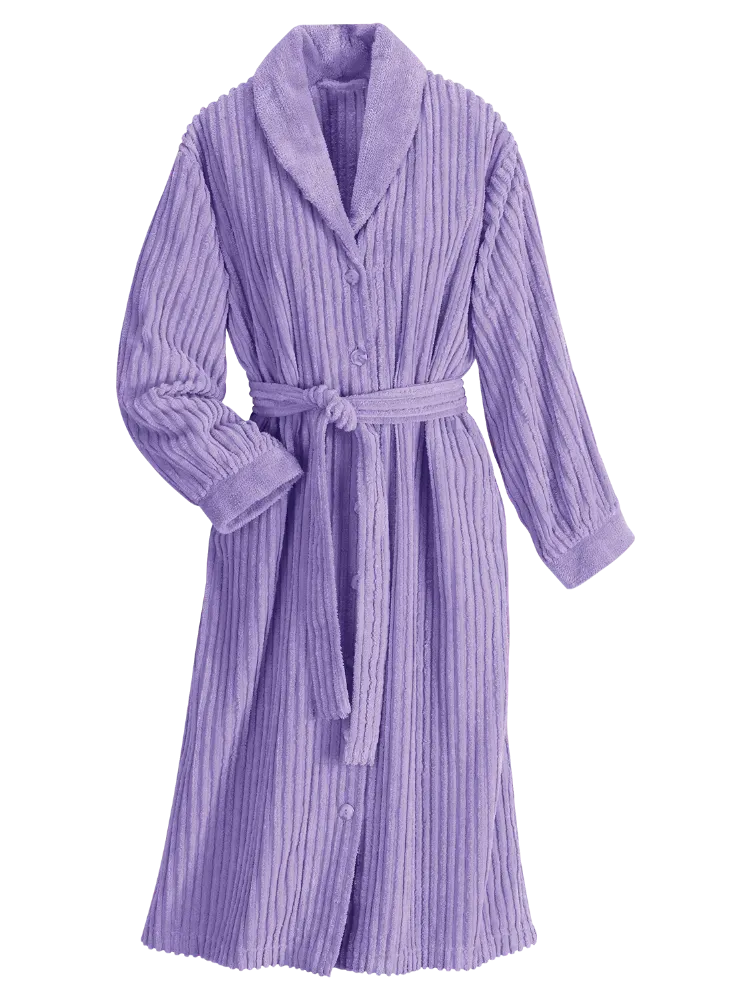Women's Shawl Collar Chenille Robe
