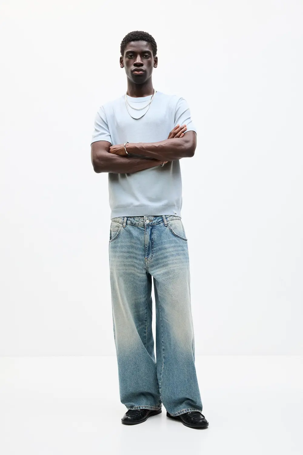 Short sleeve knit T-shirt