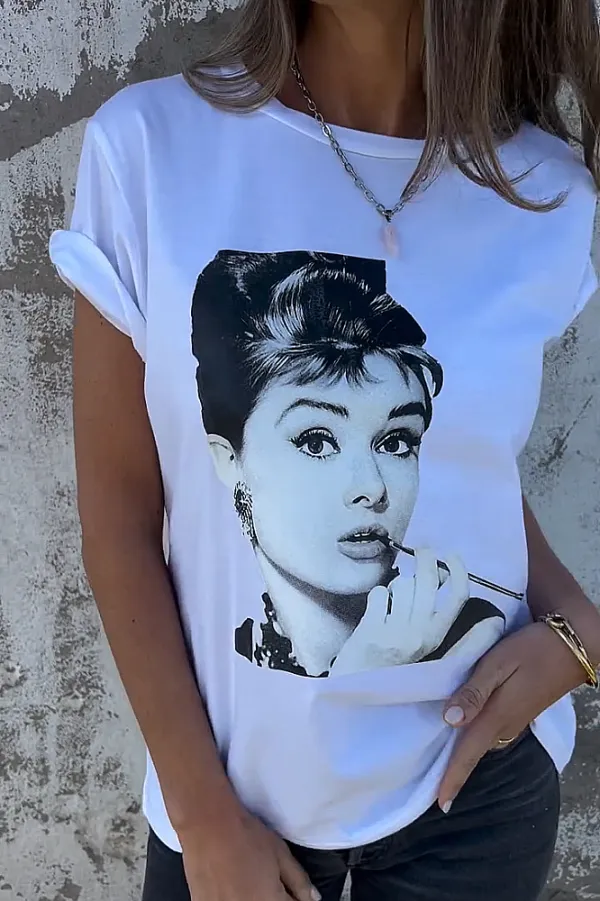 Women's pattern casual T-shirt