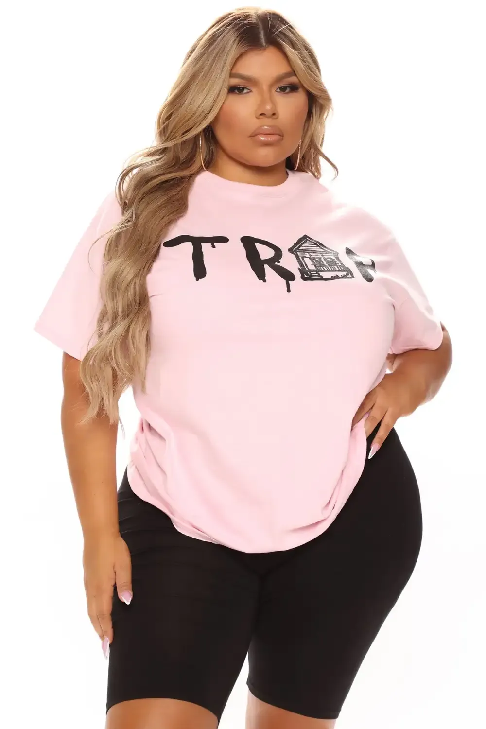 Trap House Short Sleeve Top - Pink