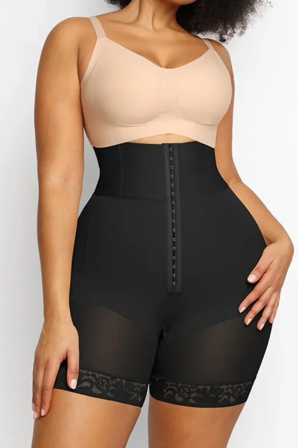 Black Boned Sculpt High Waist Shaper Shorts