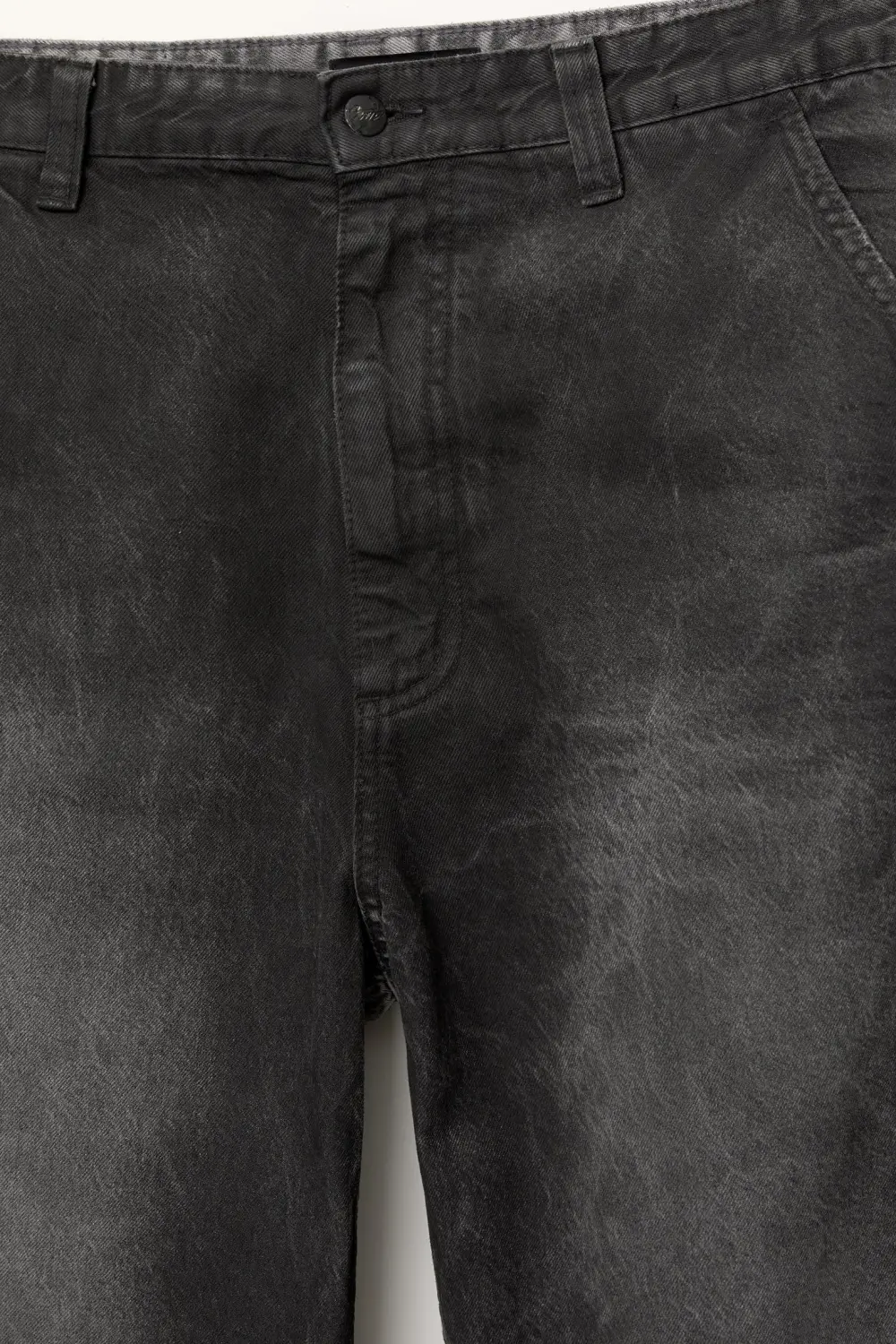 Coated-finish skater jeans