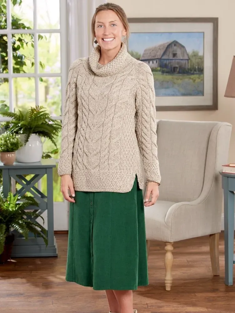 Classic Corduroy Midi Skirt