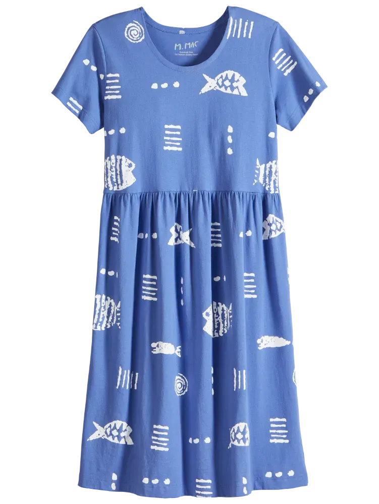 M.MAC Rock Fish Easy-Fit Cotton Knit Dress