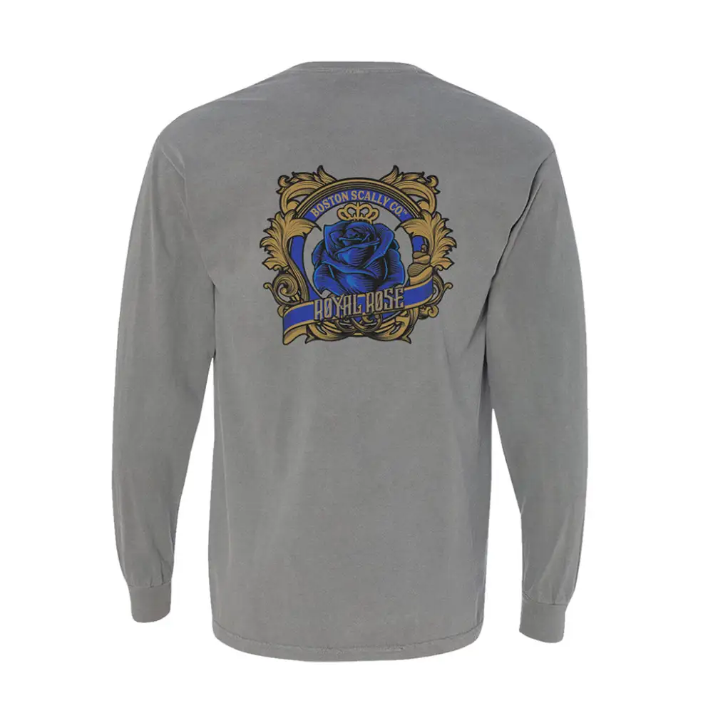 Boston Scally The Royal Rose Long Sleeve Tee - Grey