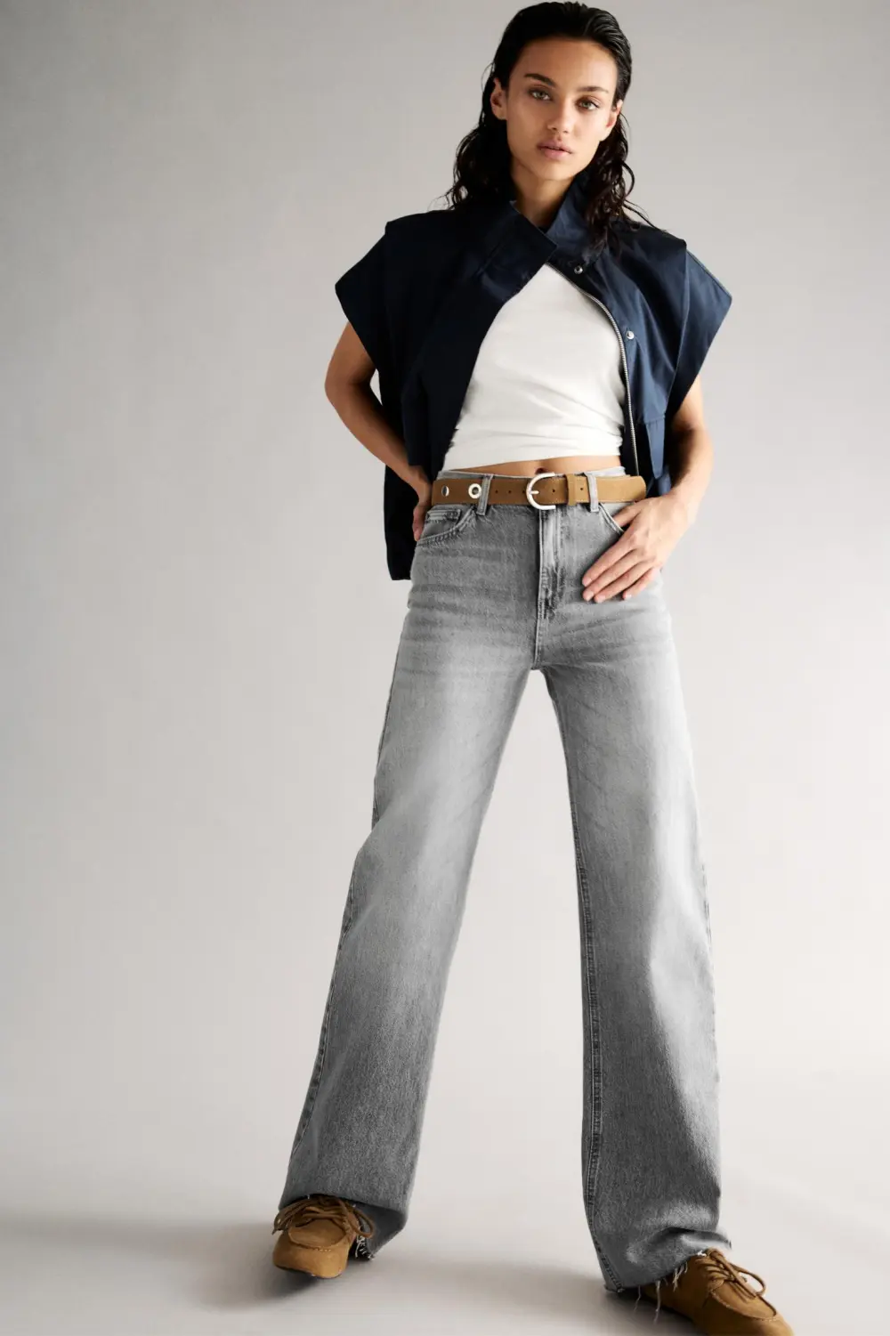 Jeans rectos tiro alto