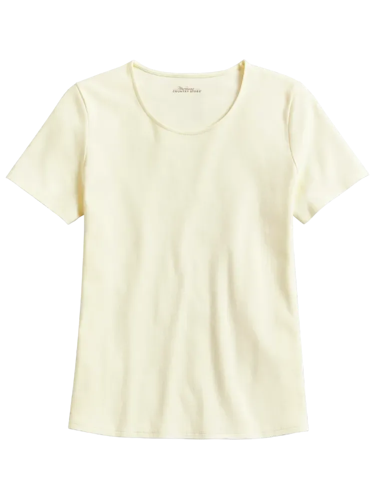 Women's USA Cotton Short-Sleeve Crewneck Tee