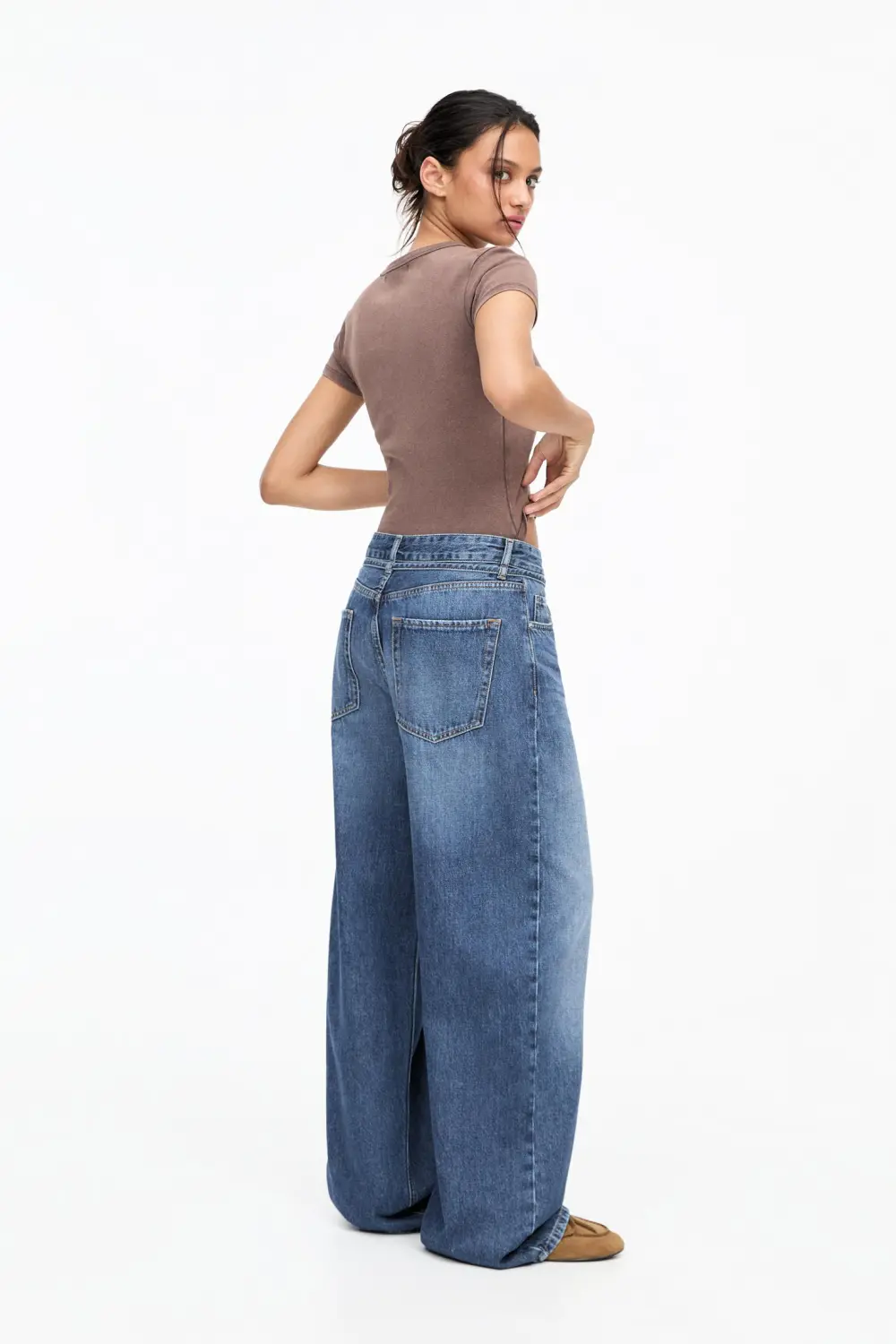 Jeans baggy cordón
