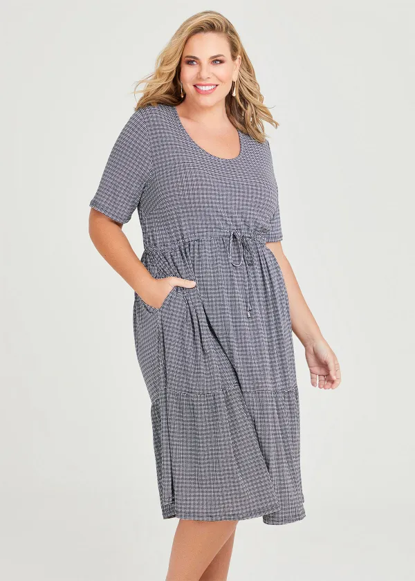 Mini Check Tier Dress