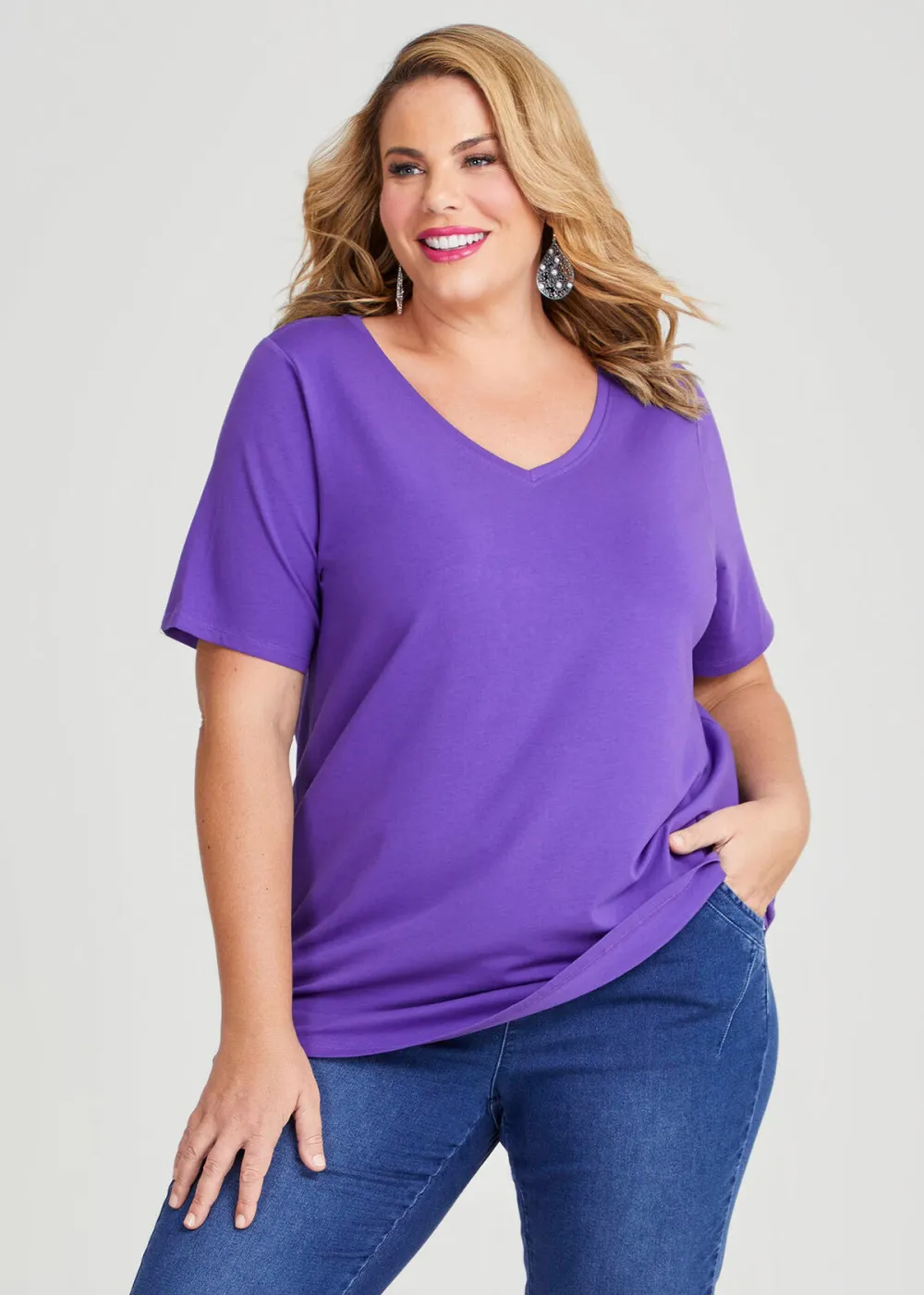 Australian Cotton V-neck T-Shirt