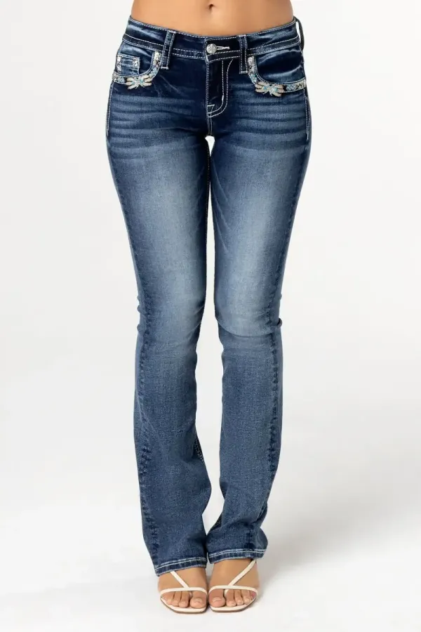 Aqua Topaz Bootcut Jeans