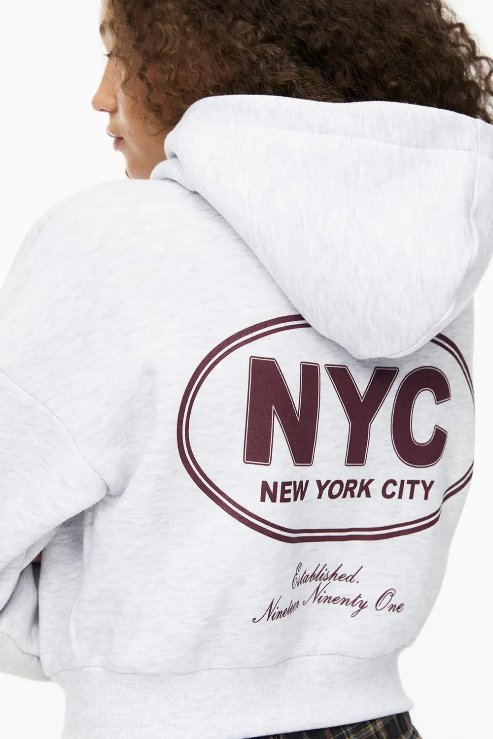 Sudadera cropped cremallera