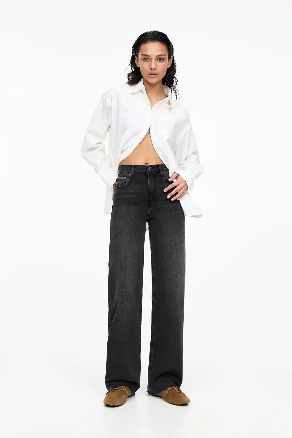 Jeans rectos tiro alto