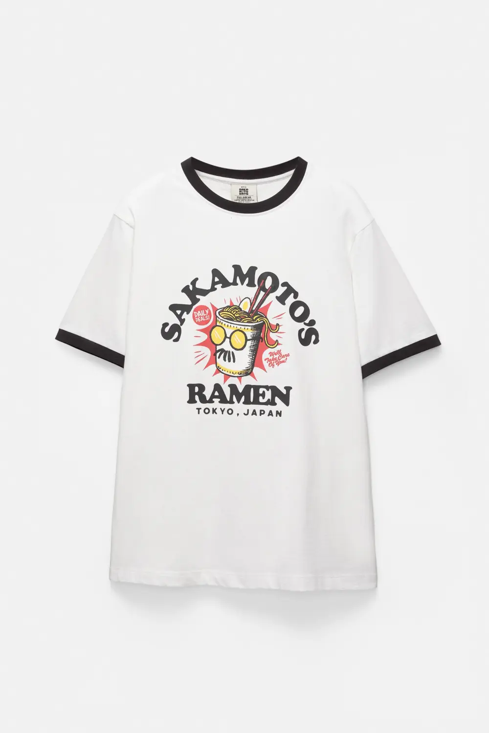 Sakamoto Ramen white graphic T-shirt