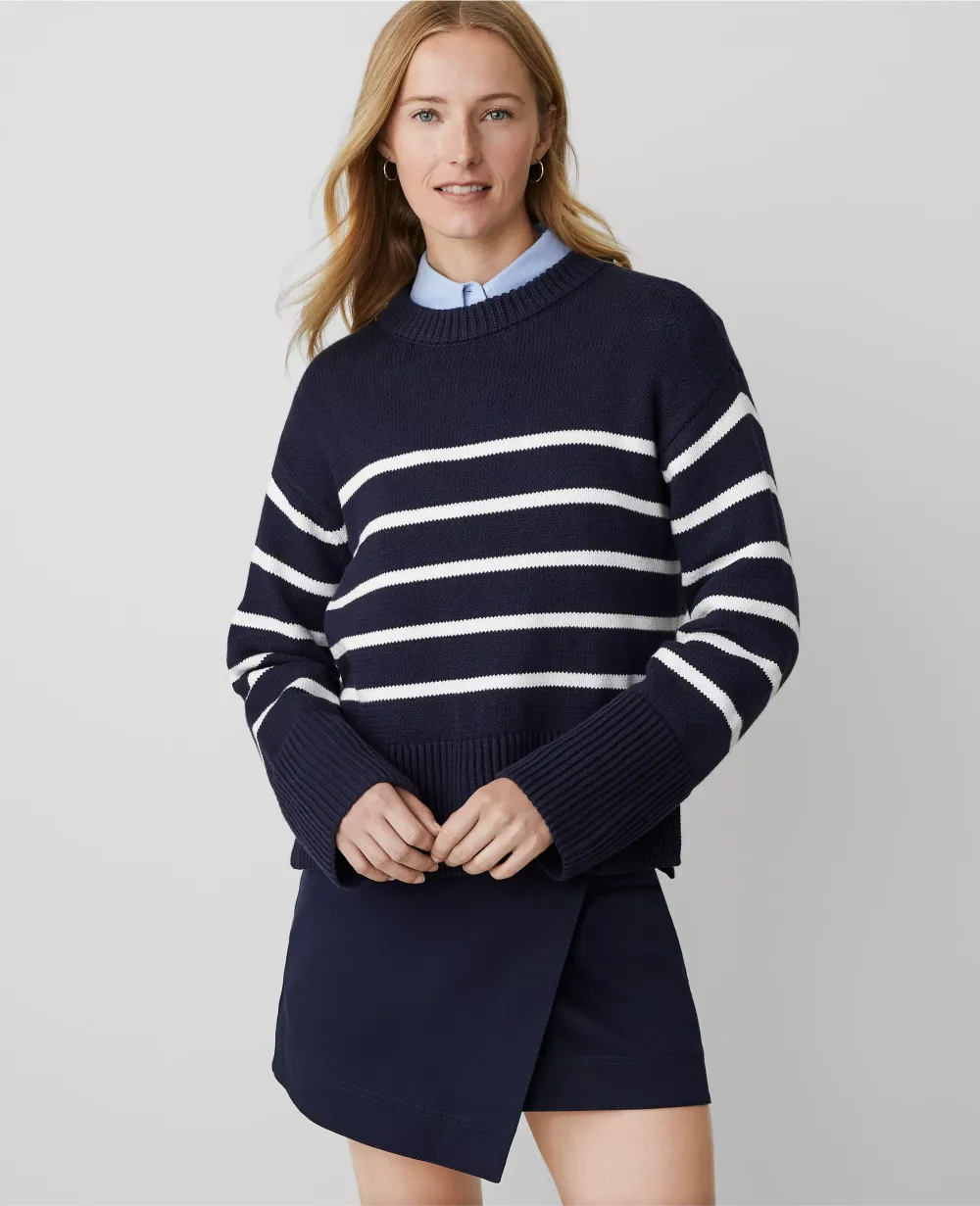 Weekend Collection Striped Relaxed Sweater