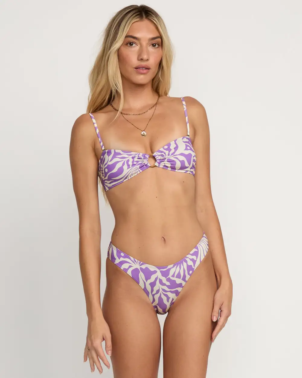 Wave Song Rio Bandeau Bikini Top - Paradise Purple