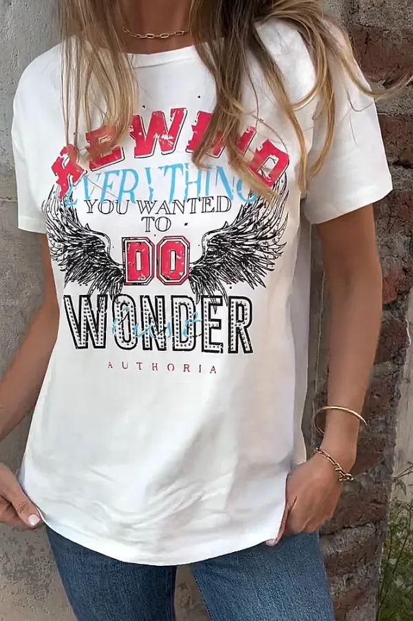 Women's cartoon pattern T-shirt