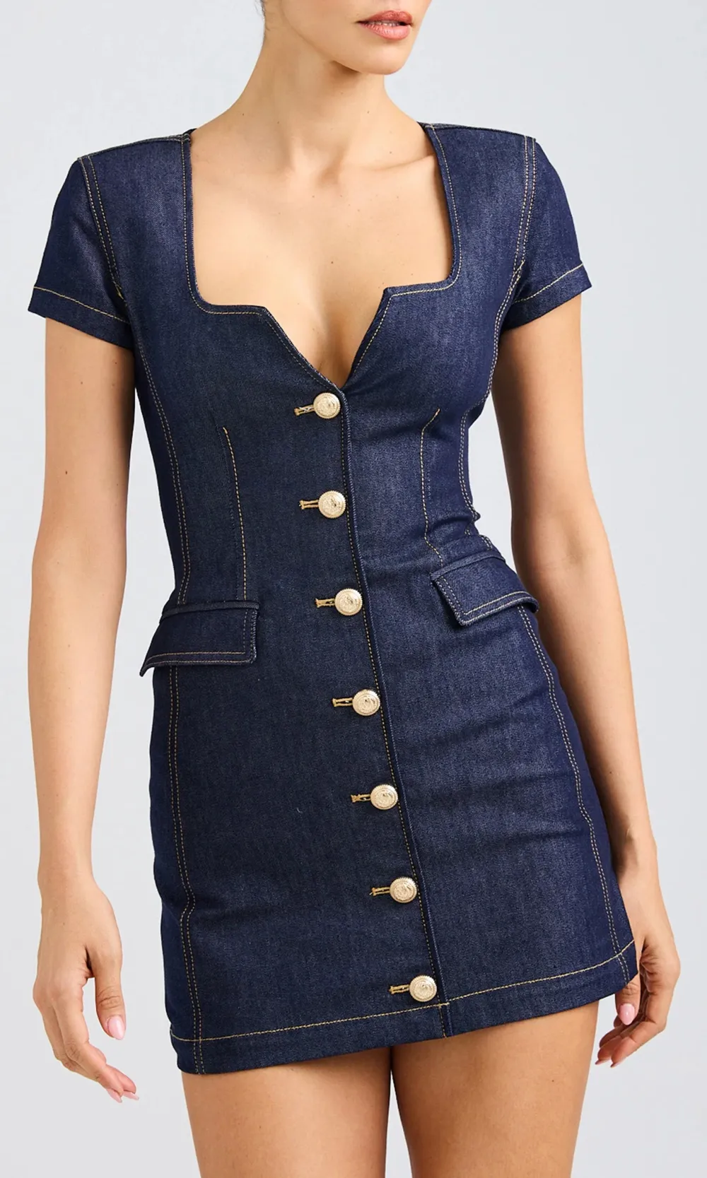 Brunella Sheen Denim Dress