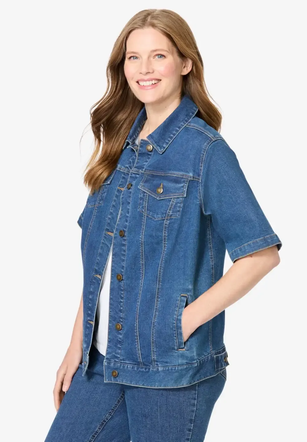 Short-Sleeve Denim Jacket
