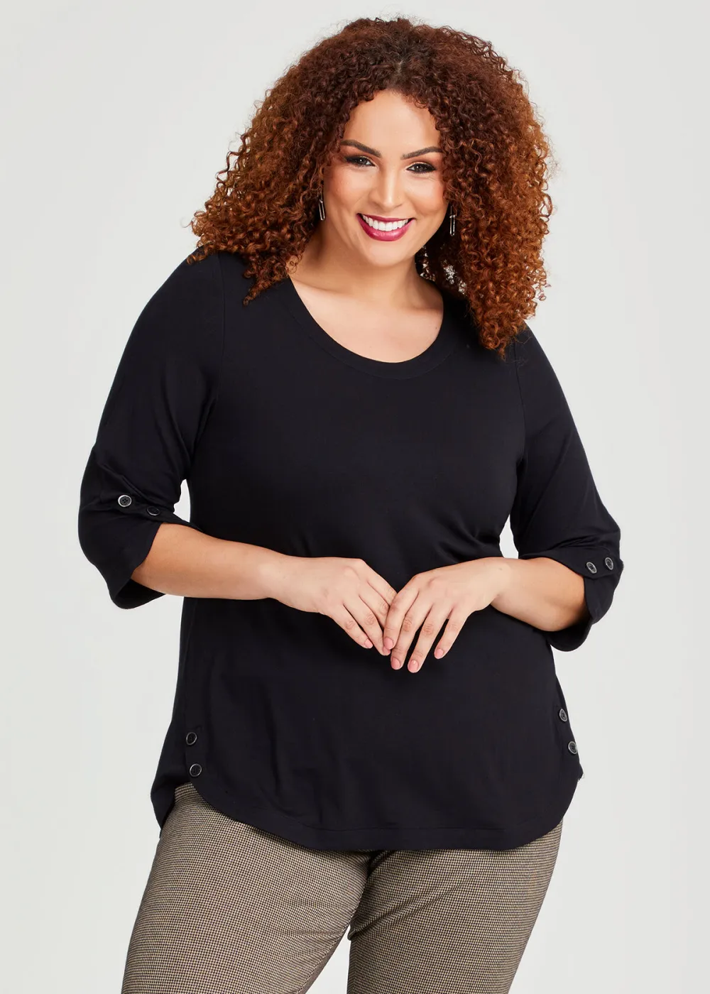 Button Detail Bamboo Top
