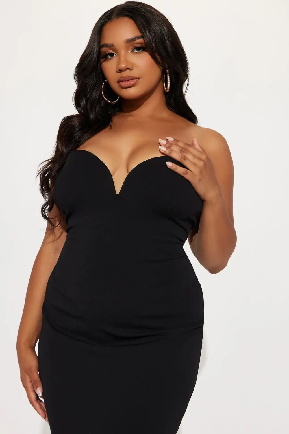 Monte Carlo Nights Midi Dress - Black
