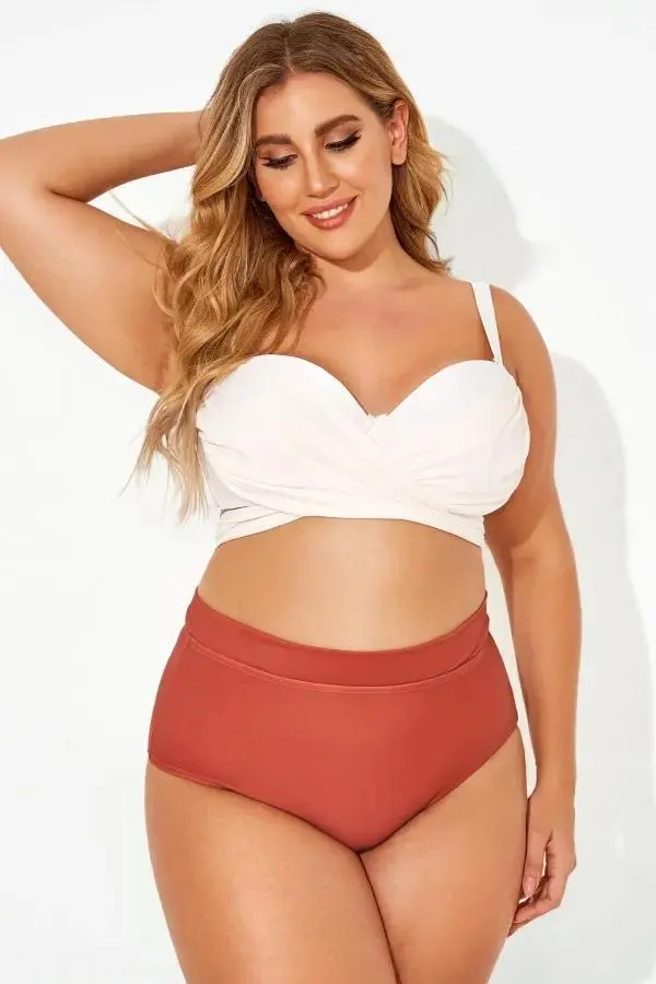 White Warp Elegant Women Bikini Top