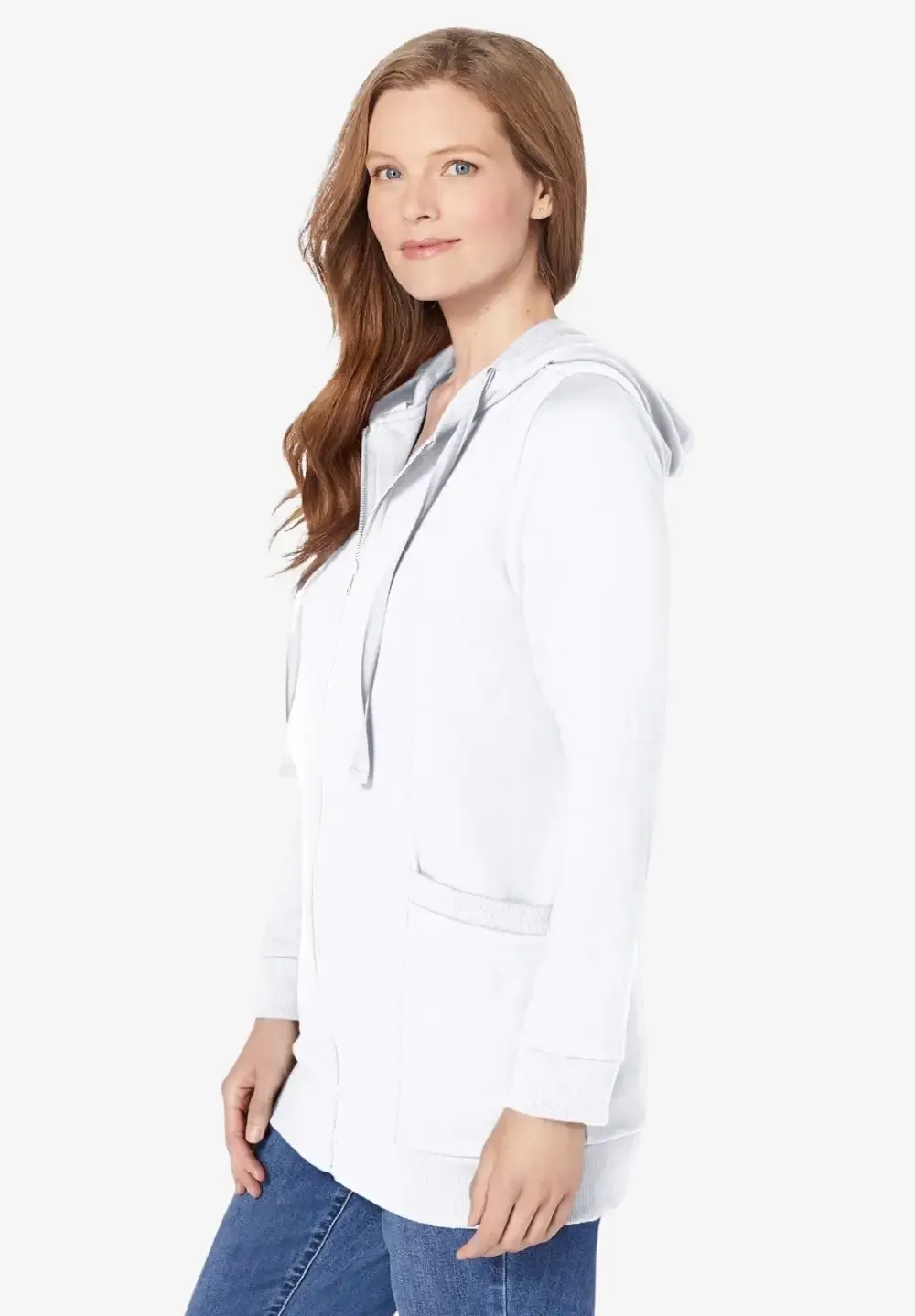 Zip Front Tunic Hoodie Jacket