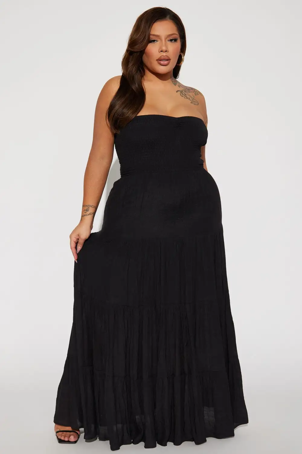 Almafi Coast Maxi Dress - Black