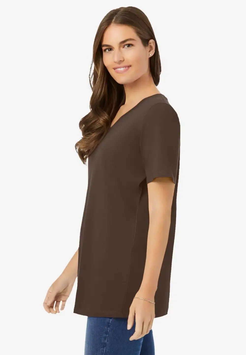 Perfect Short-Sleeve V-Neck Tee