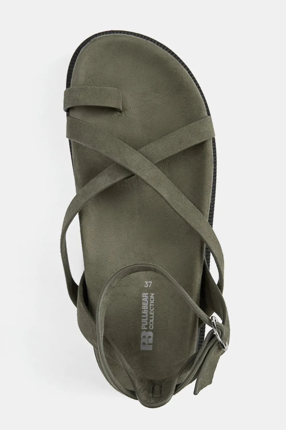 Sandalias planas tiras piel