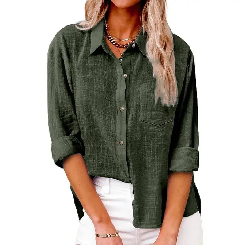 Women's Loose Simple Long Sleeve Shirts