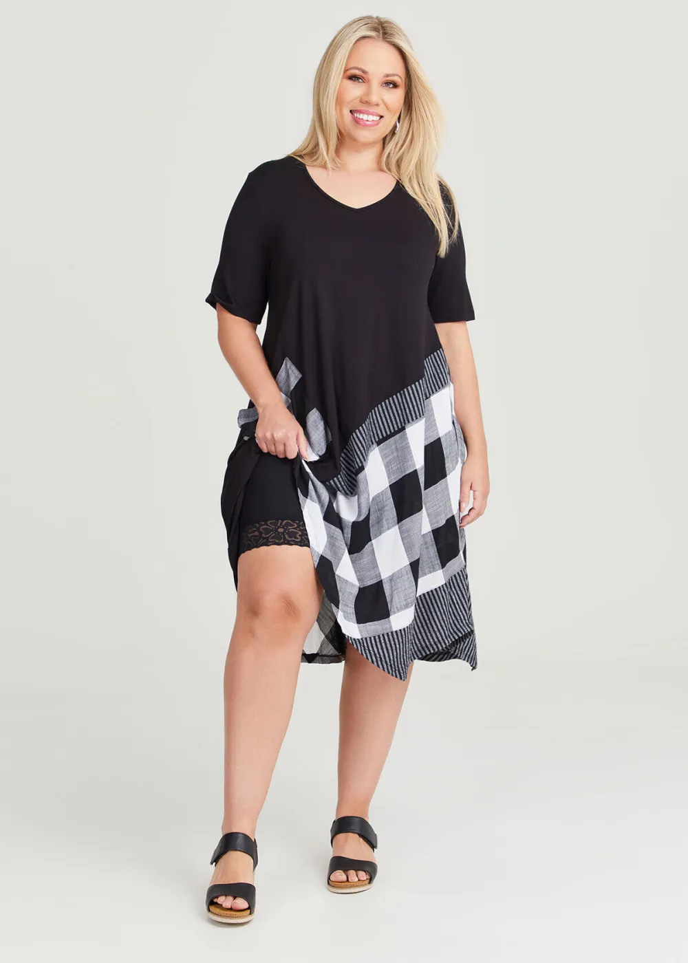 Adriana Check Bamboo Dress