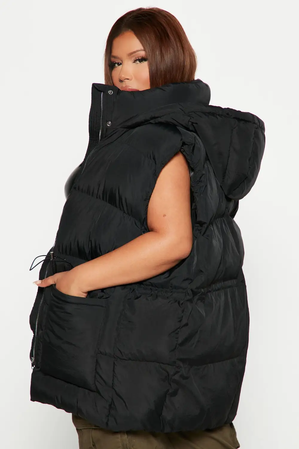 Between Us Puffer Vest - Black