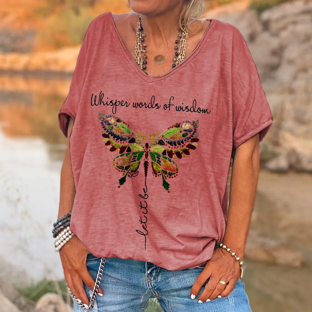 Custompupshirt Whisper Words Of Wisdom Butterfly Printed Graphic Tees
