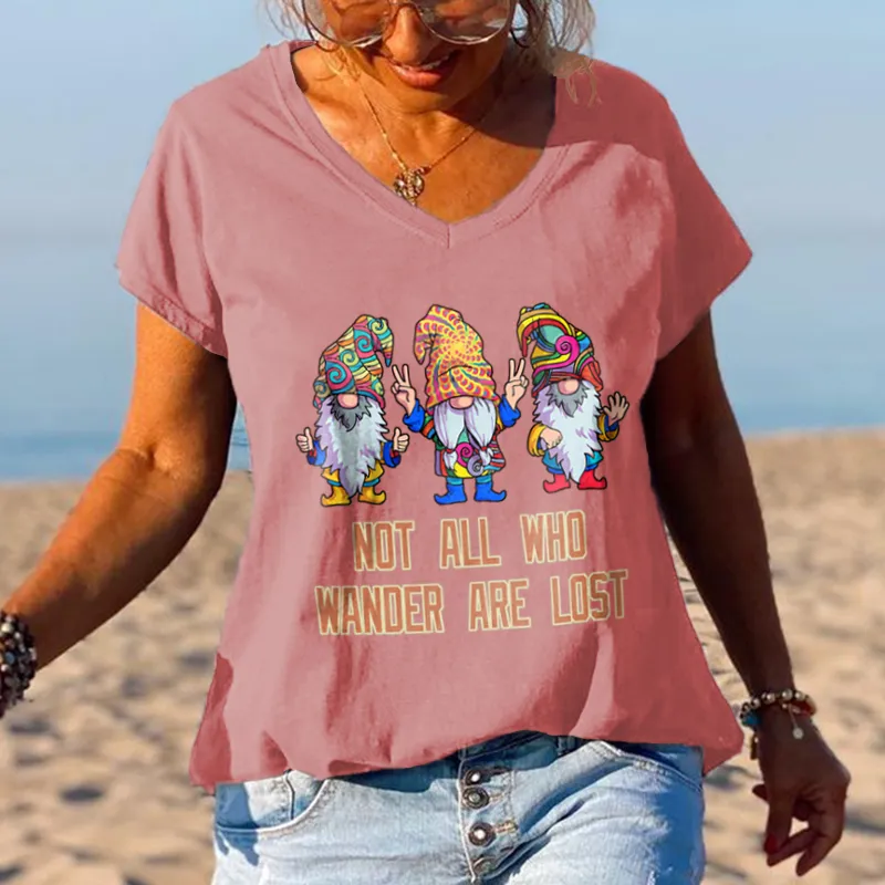 Not All Who Wander Are Lost Women Old Hippies T-shirt