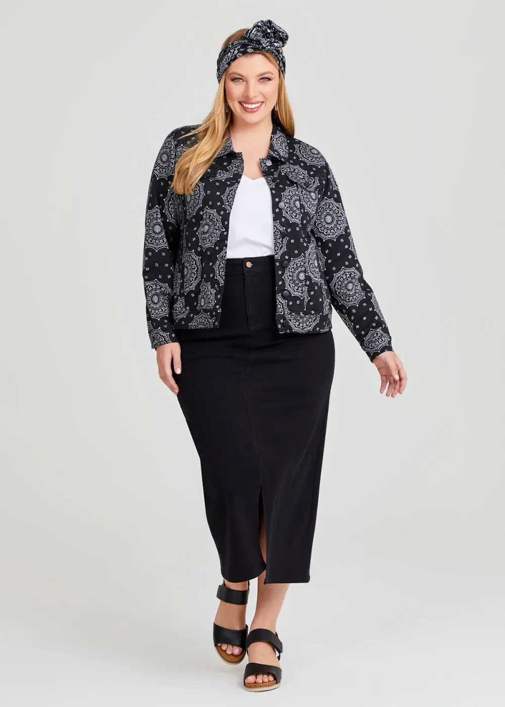 Cotton Bandana Print Jacket