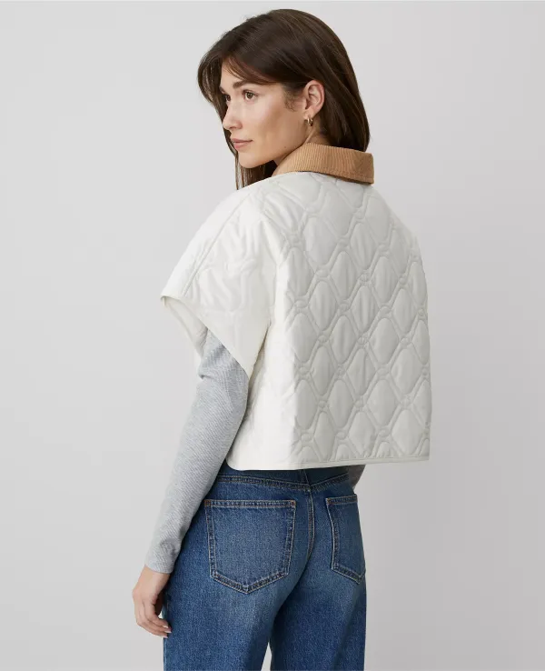 Weekend Collection Quilted Cropped Poncho