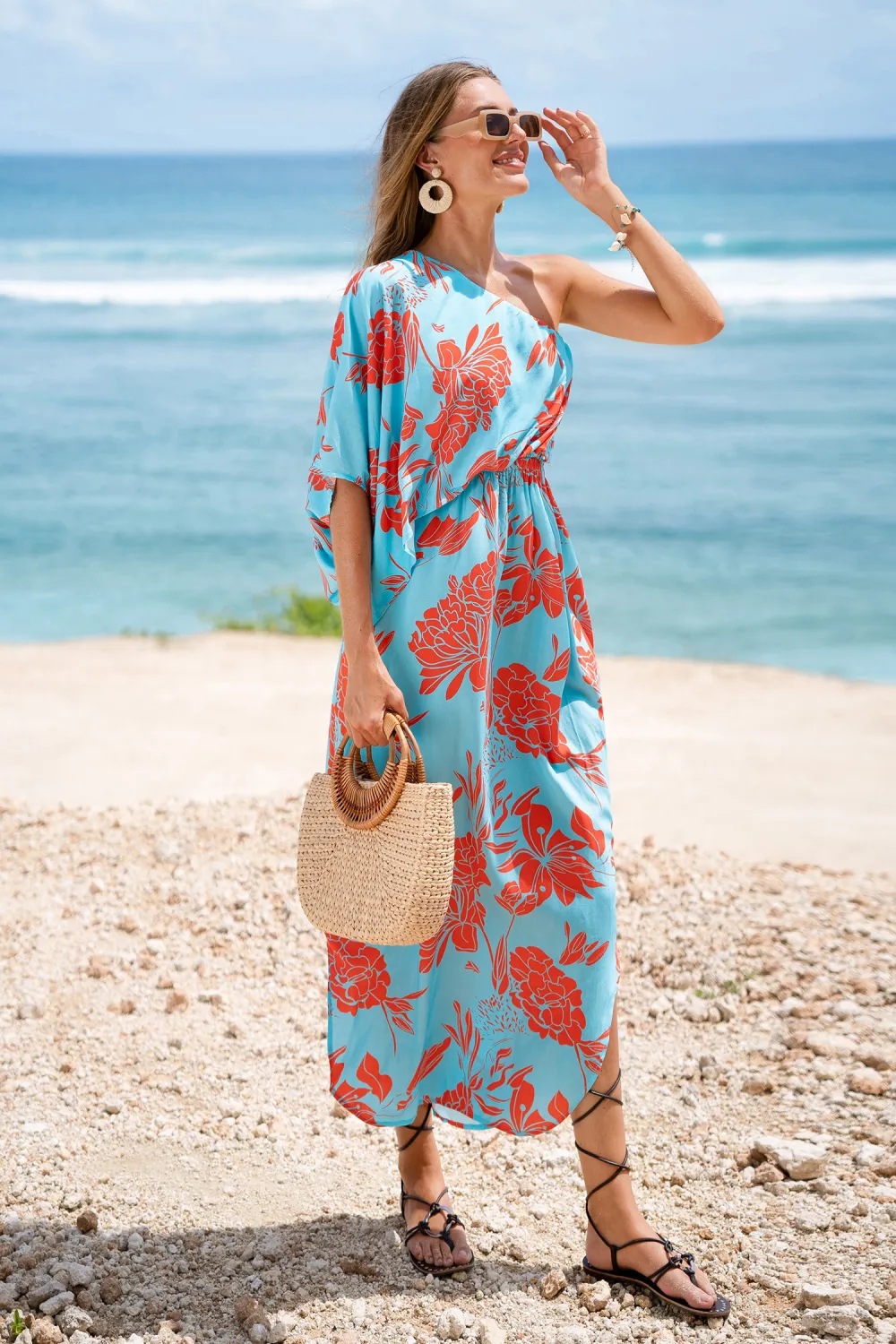 Swaying Breeze Tropical Maxi Dress