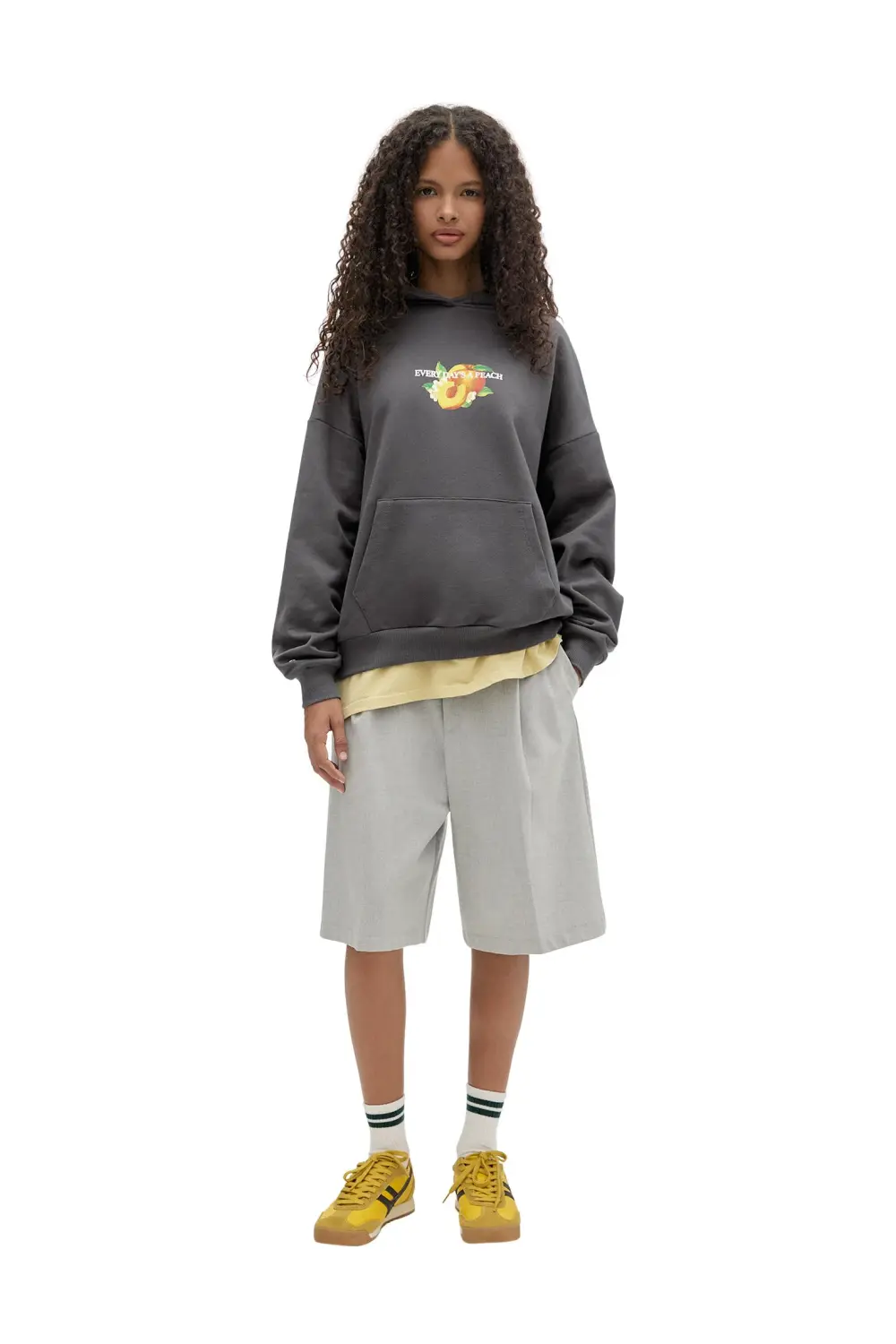 Sudadera capucha melocotón