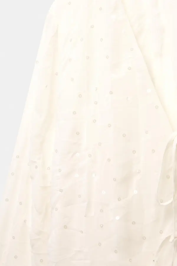 Sequined tulle blouse