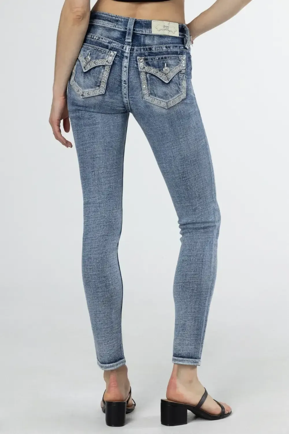 Sparkling Geo Stitch Skinny Jeans