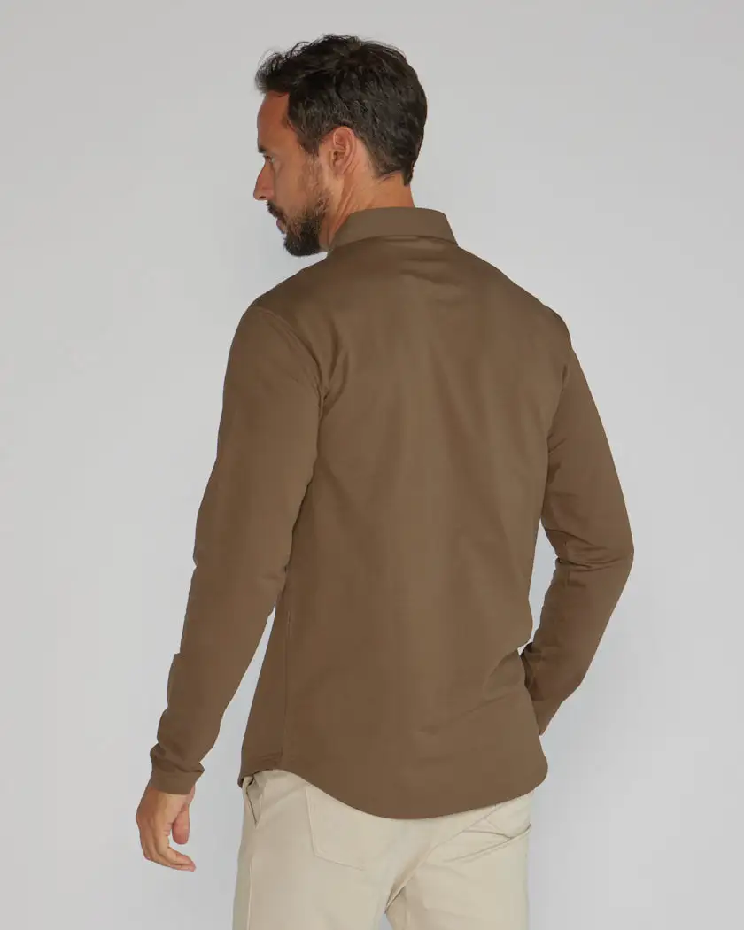 Drop-Cut Long Sleeve: Lux Polo