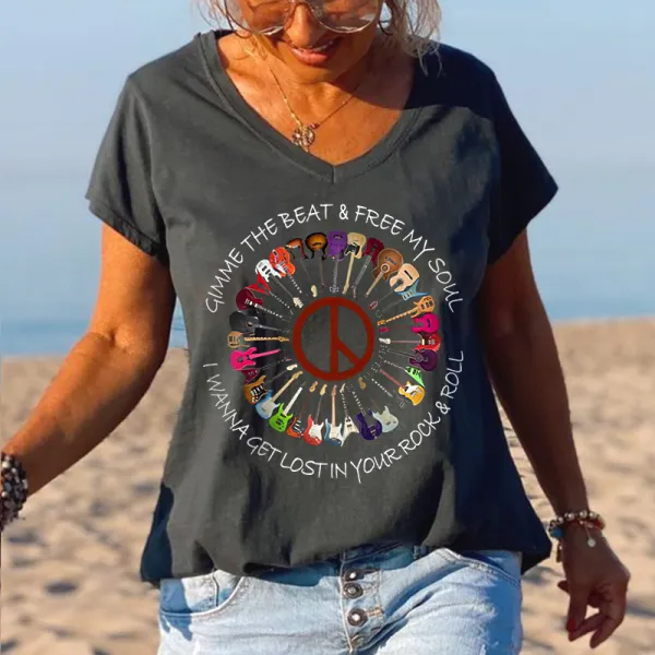 I Wanna Get Lost In Your Rock & Roll Guitars Graphic Tees