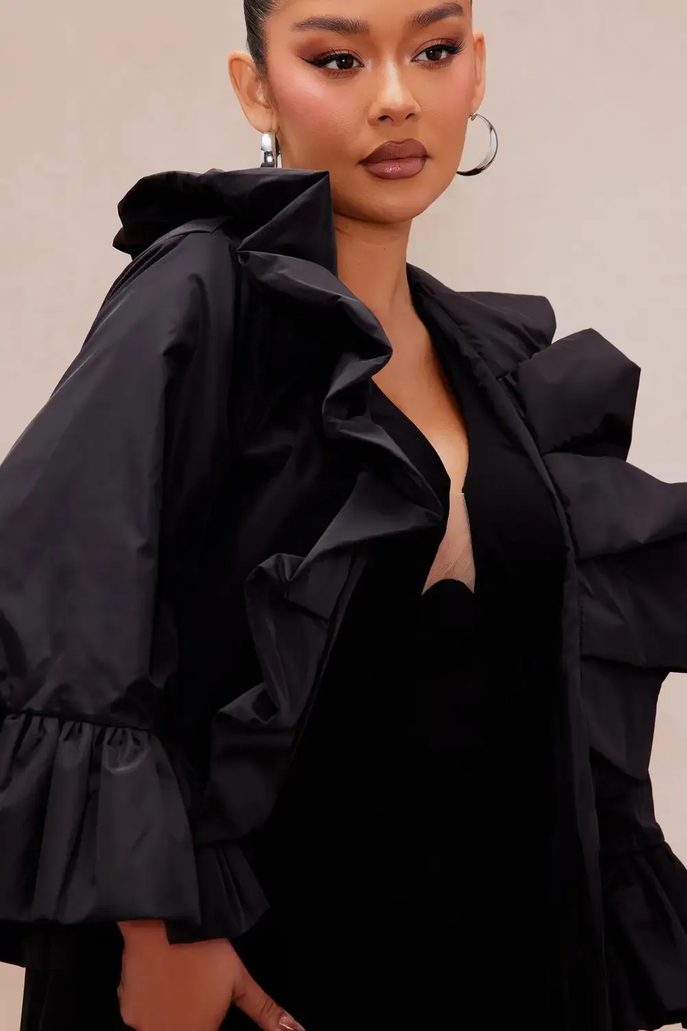 Ramona Taffeta Jacket - Black