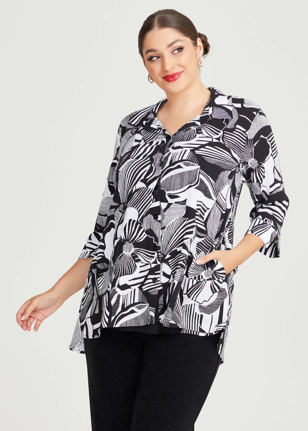 Natural Abstract Flower Shirt