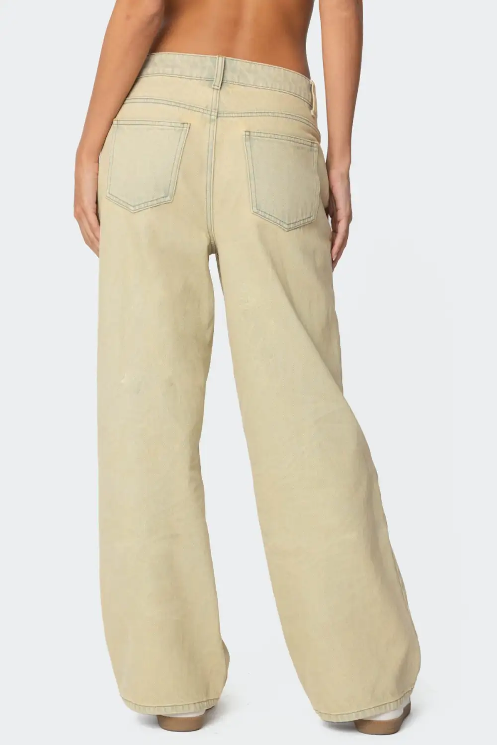 Low Rise Vintage Washed Boyfriend Jeans