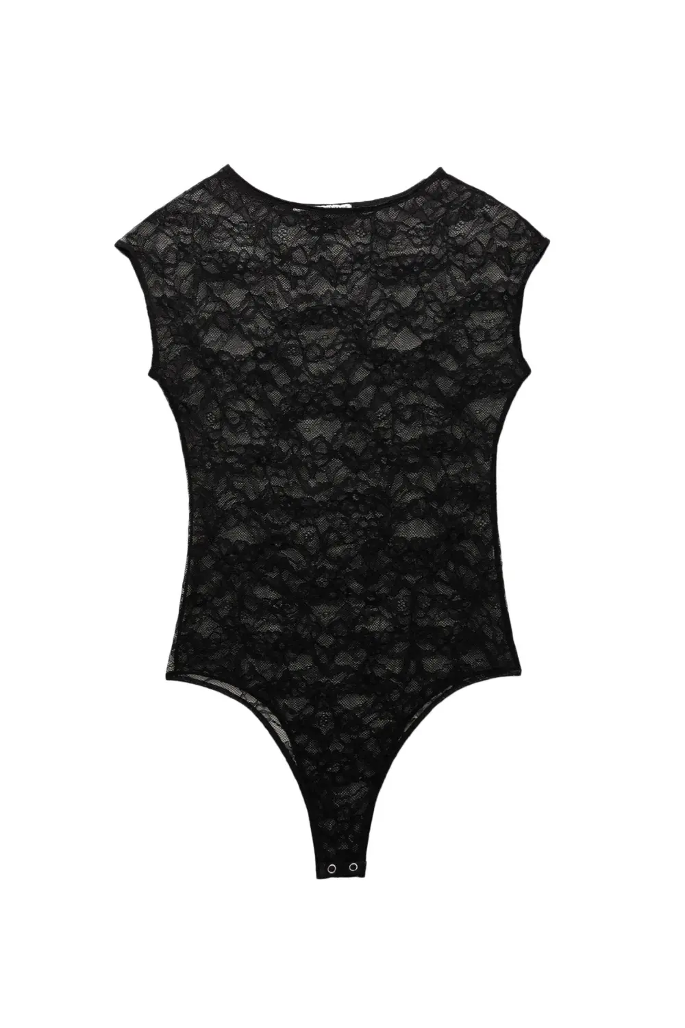 Short sleeve lace bodysuit