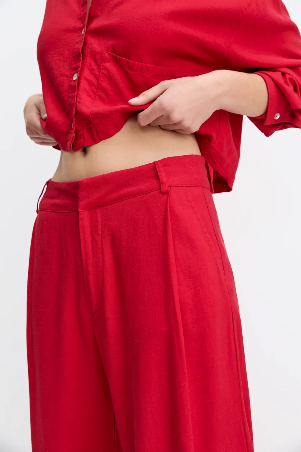 Pantalón de vestir fluido con lino