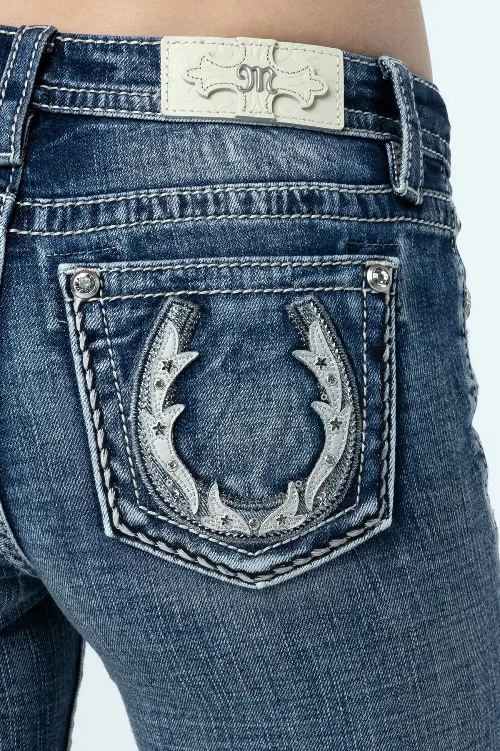 Subtle Star Horseshoe Bootcut Jeans